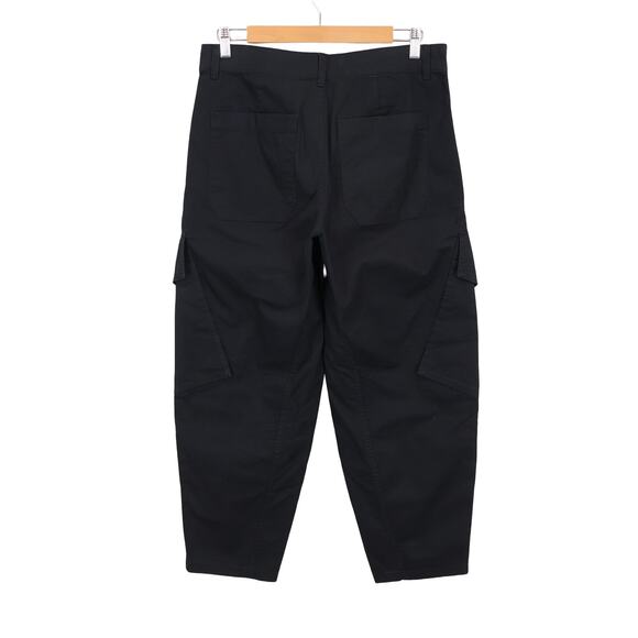 NWT Madewell The Barrell-Leg Utility Pant Garment Dyed Twill Jet Black Size 4 - Picture 5 of 12